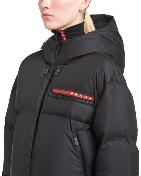 prada cropped nylon puffer jacket|conscious Prada puffer jacket.